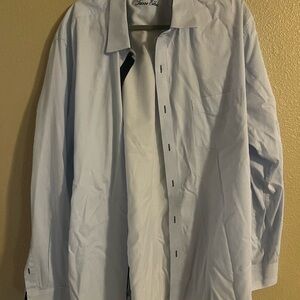 Tasso Elba Striped Shirt with Olive Accents